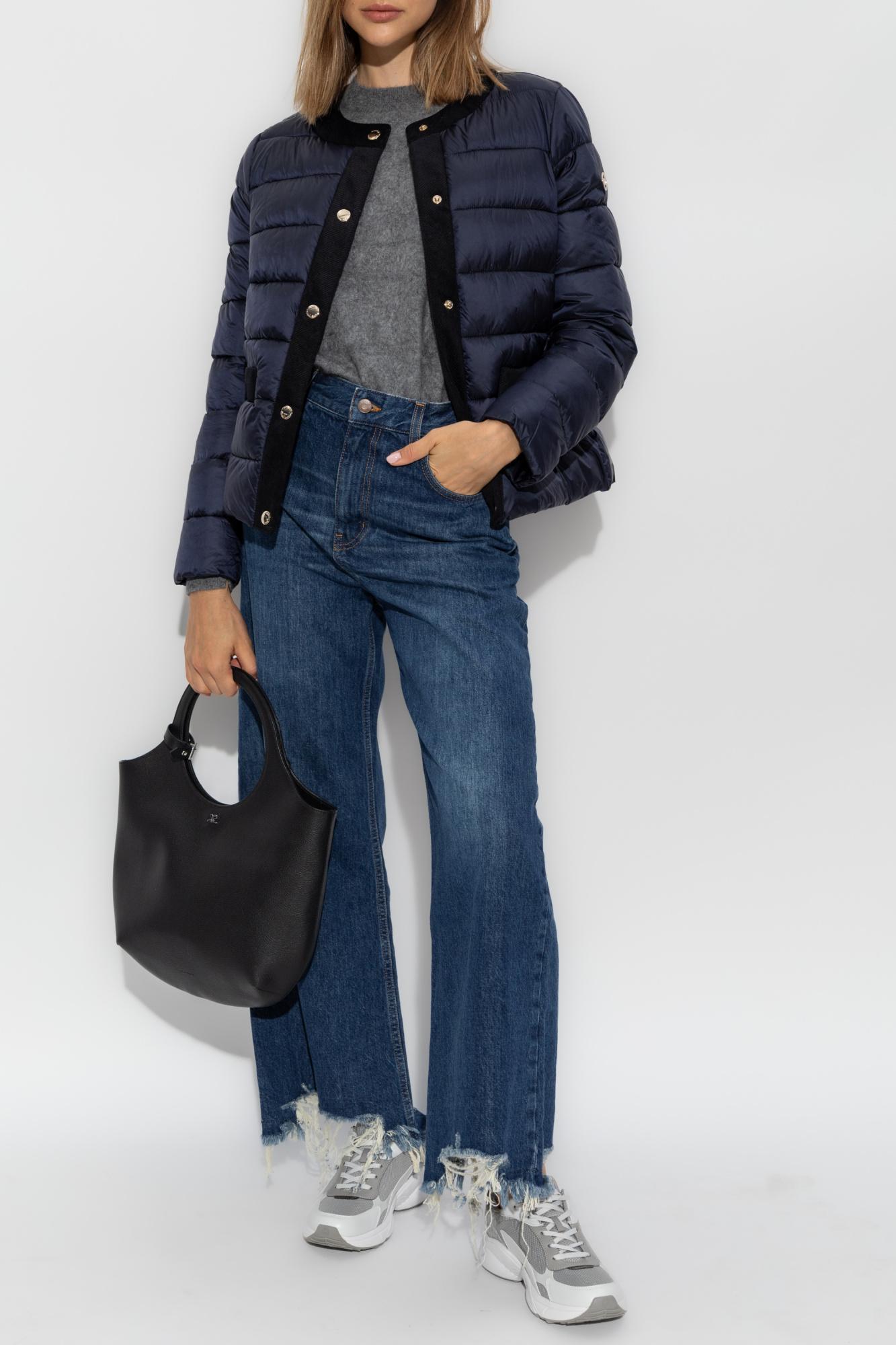 Michael kors navy quilted jacket hotsell